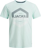 Jack & Jones T-shirt - Mannen - Mint groen/Grijs/Wit