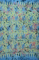Pareo, sarong, hamamdoek, figuren vlekken patroon lengte 115 cm breedte 165 cm kleuren blauw groen rood dubbel geweven extra kwaliteit.