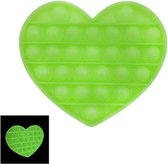 Pop it I fidget toy - Hart - glow in the dark - LARGE