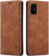 Samsung Galaxy A51 Bookcase | Bruin | Pasjeshouder | Portemonnee hoesje