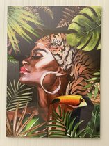 Canvas afbeelding met jungle print