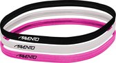 Avento Sports Hair Band Elastic 3pcs - Pink - Rose / Zwart/ Wit