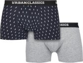 Urban Classics Boxershorts set -3XL- Small Pineapple 2-Pack Grijs