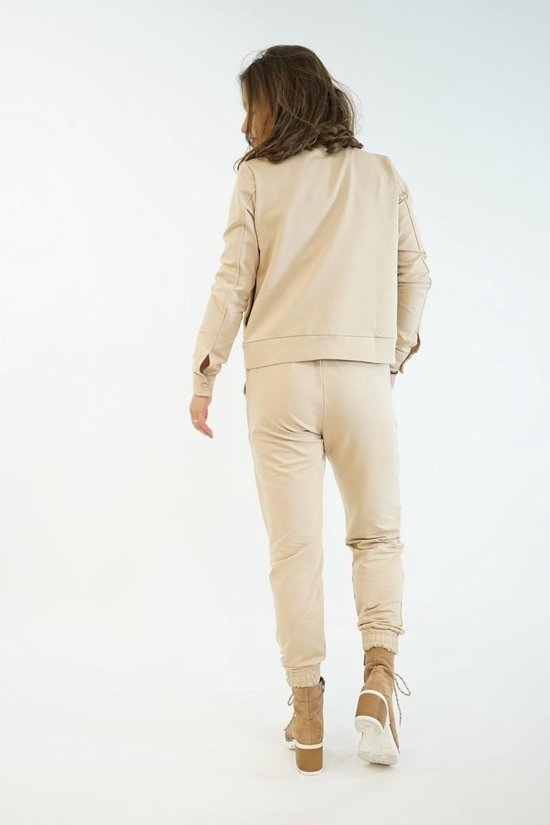 La Pèra 3-Delige Set broek jasje shirt beige Vrouwen Vrijetijdspak Dames -  Maat M | bol.com