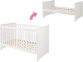Hibaby Marylou Ledikant - meegroeibed ledikant - 60x120 cm - Wit - 0 tot 8 jaar