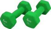 JPS Sports Gewichten - Dumbells 2 x 4 kg - Halters - Dumbbells Set - Groen