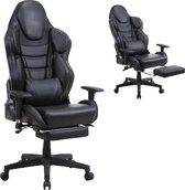 Alora Gaming Stoel Big Boss zwart met Nekkussen & Verstelbaar Rugkussen - Gaming chair - Game Stoel - Gamestoel