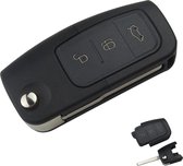 Autosleutel 3 knoppen HU101R10 + Batterij CR2032 geschikt voor Ford sleutel / Ford Fiesta / Ford Focus / C-Max / MK4 Galaxy / Kuga / S-Max / Mondeo.