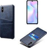 Backcover met Opbergvakjes + PMMA Screenprotector voor Xiaomi Redmi 9A _ Blauw