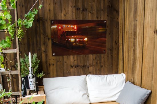 Affiche de jardin d'ambulance à conduite rapide 90x60 cm - Toile de jardin / Toile d'extérieur / Peintures pour l'extérieur (décoration de jardin)