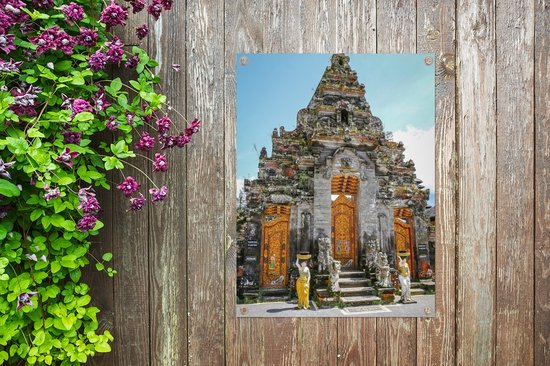 Affiche de jardin Pura Ulun Danu Bratan Temple - Richement décoré Pura Ulun Danu Bratan Temple on Bali affiche de jardin en vrac 60x80 cm - Toile de jardin / Toile d'extérieur / Peintures pour l'extérieur (décoration de jardin)