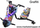 Elektrische drift trike karts met vering en LED verlichting - drie racestanden – Graffiti