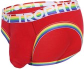 Andrew Christian - Trophy Boy Pride Brief - Maat XL - Rood - Heren Slip - Mannen ondergoed