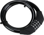 Fietsslot - Kabelslot - Cijferslot - Zwart - Compact Ringslot voor Fiets - 4 Cijferige Pincode