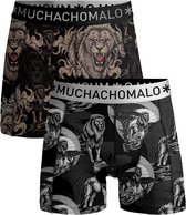 Muchachomalo-2-pack onderbroeken voor mannen-Elastisch Katoen-Boxershorts - Maat S