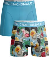 Muchachomalo-2-pack onderbroeken voor mannen-Elastisch Katoen-Boxershorts