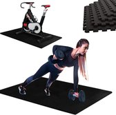 AWEMOZ Fitness Puzzelmat - 6 Stuks van 60 x 60 x 1,2cm - Fitnessmat - Yoga Mat - Fitness Vloer - Anti-slip - Rubber Mat - Sportvloer - Zwembad Tegels - Sportmat - Vloertegels - Vloerbeschermers - 180 x 120 cm - 2,16m²