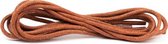 Ronde rood bruine wax veters | lengte: 90cm | dikte: 2,5mm | Heren schoenveter