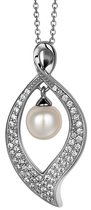 Orphelia Hanger + Ketting Leave Sweetwater Pearl Zirconium ZH-4795