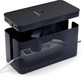 ACROPAQ Kabelbox - Small - Opbergbox stekkerdoos, Kabel organiser - Zwart - ACM001