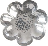 J-Line Theelichthouder Bloem Afgerond Aluminium Zilver Small 13X13X3Cm Set van 10 Stuks