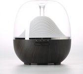 Diffuser - Luchtbevochtiger & Aromatherapie met Led verlichting en afstandsbediening van 600ML - Geurverspreider - Verdamper, Vernevelaar - Houten Design
