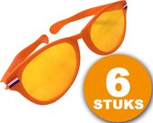Lunettes de fête Oranje | 6 pièces Verres Oranje "Mega Glasses" | Vêtements de fête Championnat d'Europe de Voetbal 2021 | Décoration Oranje Pack Décoration Équipe Nationale Nederlands Elftal Pack Orange