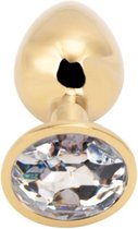 Seamless Anal Butt Plug Large Goud/Wit