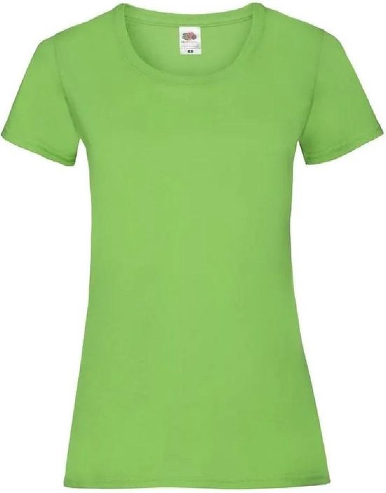 Fruit of the Loom Dames/vrouwen Lady-Fit Valueweight Short Sleeve T-Shirt (Pak van 5) (Kalk)