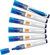 Nobo Liquid Ink Whiteboard Markers Met Ronde Punt - Pak Van 10 Stuks - Blauw