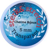 18 Meter-Elastisch draad- sieraden maken- 0.5 mm- transparant- Stretch- Charme Bijoux