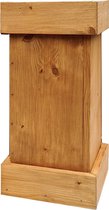 Houten zuil / pilaar bruine beits 50cm