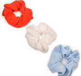 Scrunchie Satijn | scrunchie set | Wit | Rood | blauw | ek voetbal | ek |oranje