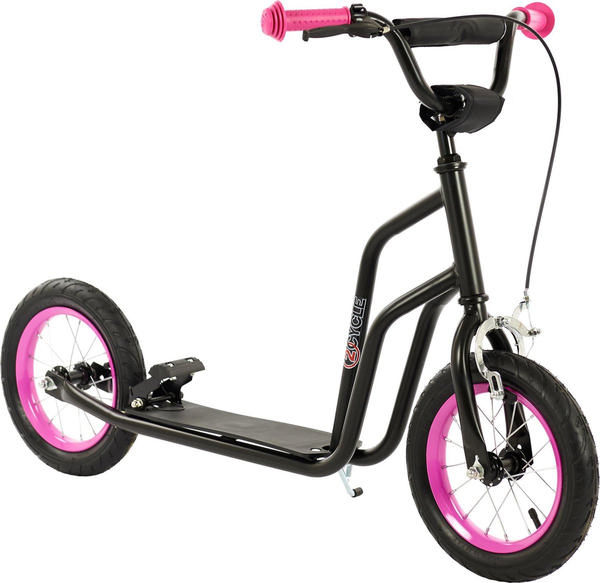 2Cycle Step - Luchtbanden - 12 inch - Zwart-Roze - Autoped - Scooter |  bol.com