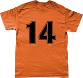 Johan Cruijff oranje rugnummer 14 shirt M