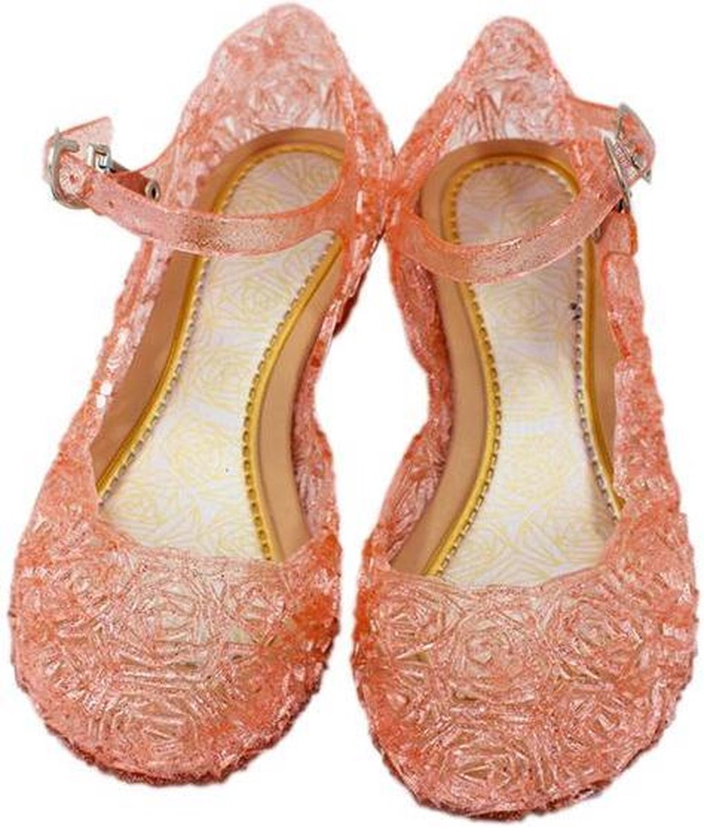 Chaussures Princesse Fille à Talons - Paillettes Strass Brillants - Rose - Taille 29 - Sandales