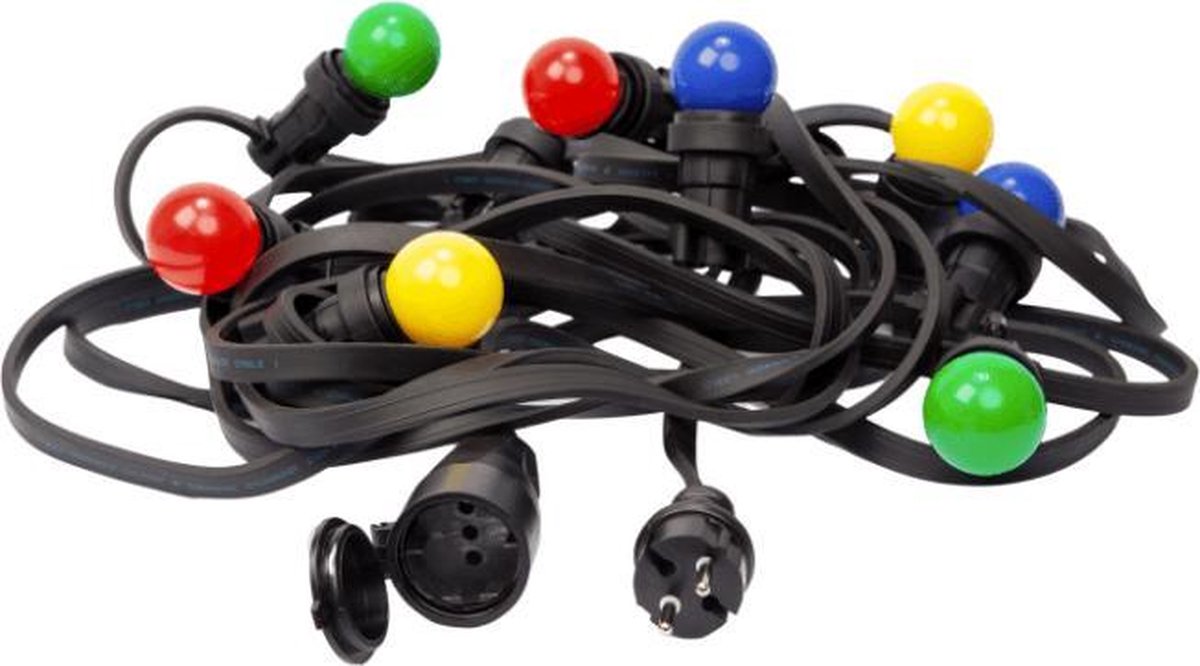 WhyLed Prikkabelset | High Quality | IP44 | 1 Watt Filament LED Lampen | Disco | (100M - 100 Fittingen)