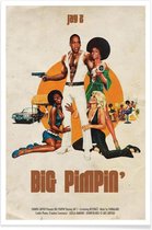 JUNIQE - Poster Big Pimpin -20x30 /Blauw & Rood