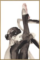 JUNIQE - Poster met kunststof lijst Dancers for Dancers -13x18 /Wit &