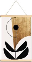 JUNIQE - Posterhanger Nara Nero -40x60 /Zwart