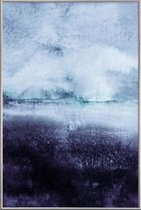 JUNIQE - Poster met kunststof lijst Direction North -13x18 /Blauw &
