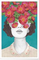 JUNIQE - Poster Rose Tinted -30x45 /Bruin & Oranje