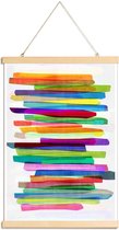 JUNIQE - Posterhanger Colorful Stripes 1 -20x30 /Kleurrijk