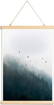 JUNIQE - Posterhanger Foggy Morning 4 -30x45 /Groen