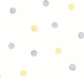 Dutch Wallcoverings - Over The Rainbow- Dots Grey/Yellow