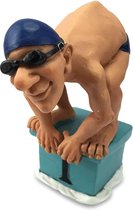 Funny Professions Figurine Swimmer - The Comic World of Caricature Figurines - Comic Figurines - Gift For - Gift - Gift - Birthday Gift