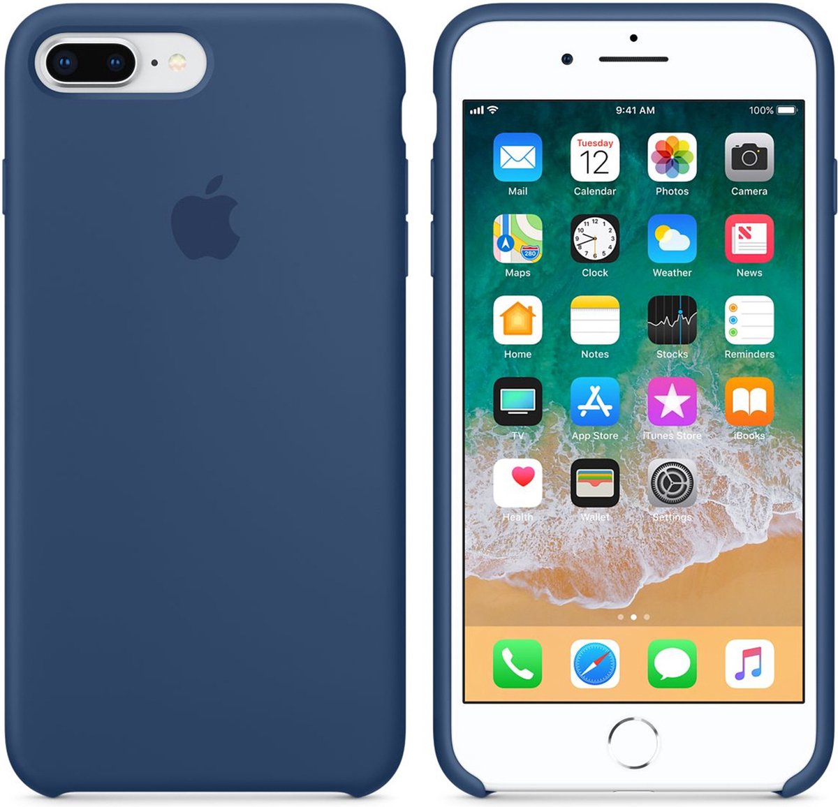 Apple - Siliconen Hoesje - iPhone 8 Plus / 7 Plus - Blauw