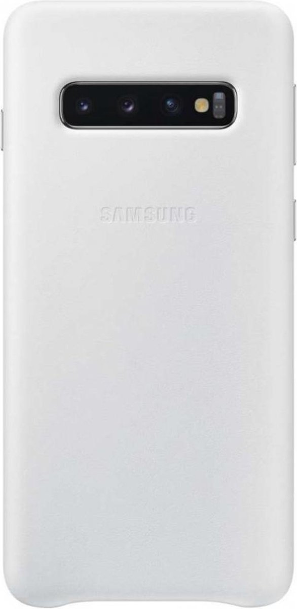 Samsung Lederen Cover - voor Samsung Galaxy S10 - Wit