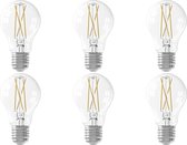 CALEX - LED Lamp 6 Pack - Smart LED A60 - E27 Fitting - Dimbaar - 7W - Aanpasbare Kleur CCT - Transparant Helder