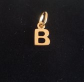 Robimex Collection Zilveren hanger gold letter  B